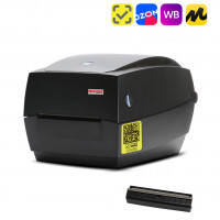 Термотрансферный принтер этикеток MPRINT TLP100 TERRA NOVA (300 DPI) USB, RS232, Ethernet Black с отделителем