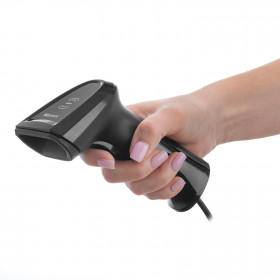 Проводной сканер штрих-кода MERTECH NS031 Ai 2Core P2D USB, USB эмуляция RS232 черный, 2м кабель